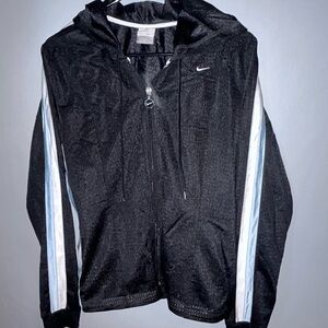 Nike Shimmering Black Jacket with White Accents